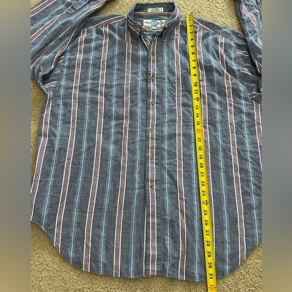 Vintage 90’s World Island Men’s XL Long Sleeve Button Down Shirt - Picture 6 of 7